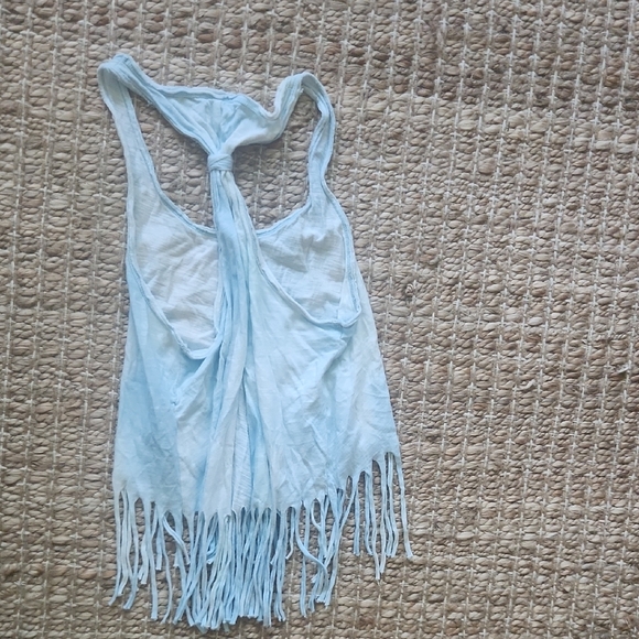 Hollister Light Blue Fringe Tank Top - Picture 3 of 3